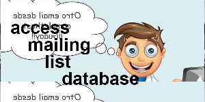access mailing list database