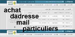 achat dadresse mail particuliers