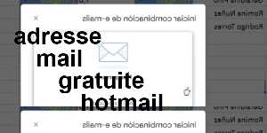 adresse mail gratuite hotmail