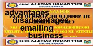 advantages disadvantages emailing business