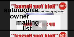 automobile owner mailing list