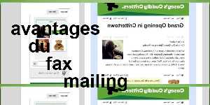 avantages du fax mailing