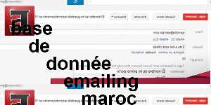 base de donnée emailing maroc
