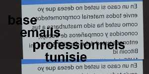 base emails professionnels tunisie