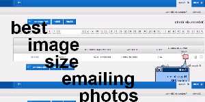 best image size emailing photos