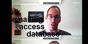 bulk emailing access database