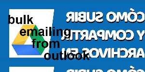 bulk emailing from outlook