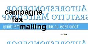 campagne fax mailing