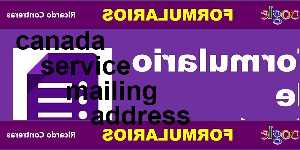 canada service mailing address