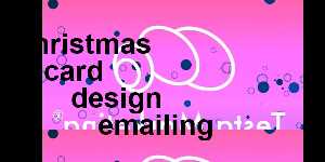 christmas card design emailing