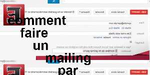 comment faire un mailing par mail