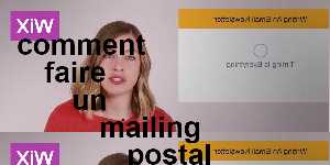 comment faire un mailing postal