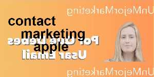 contact marketing apple