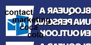 contact marketing coca cola