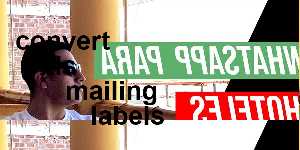 convert xls mailing labels