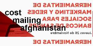 cost mailing afghanistan