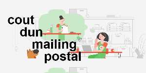 cout dun mailing postal