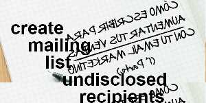 create mailing list undisclosed recipients