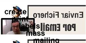 create print labels mass mailing word 2007