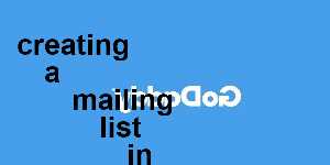 creating a mailing list in apple mail