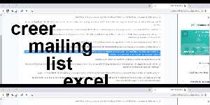 creer mailing list excel