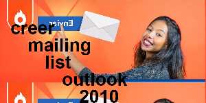 creer mailing list outlook 2010