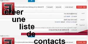 créer une liste de contacts avec windows mail