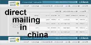 direct mailing in china