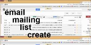 email mailing list create