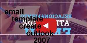 email template create outlook 2007