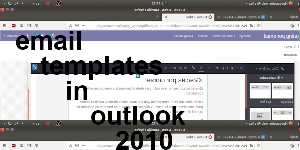email templates in outlook 2010
