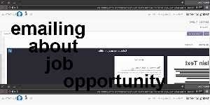 emailing about job opportunity