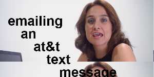 emailing an at&t text message