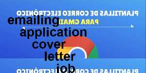 emailing application cover letter job