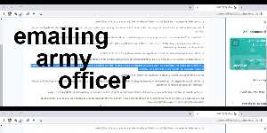 emailing army officer