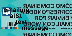 emailing at&t text message