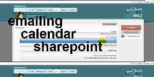 emailing calendar sharepoint