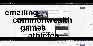 emailing commonwealth games athletes