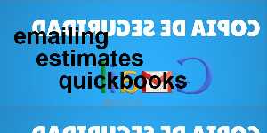 emailing estimates quickbooks