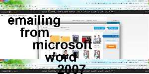 emailing from microsoft word 2007