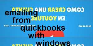 emailing from quickbooks with windows 7