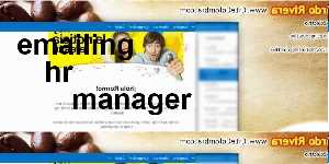 emailing hr manager