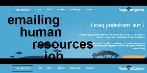 emailing human resources job