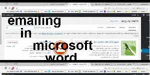 emailing in microsoft word