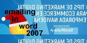 emailing in word 2007