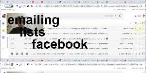 emailing lists facebook