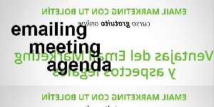 emailing meeting agenda