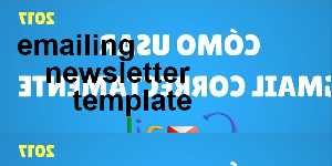 emailing newsletter template
