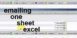 emailing one sheet excel