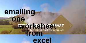 emailing one worksheet from excel